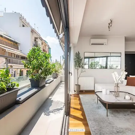 Modern Loft Build On Acropolis Ruins, Free Parking Apartment Athens